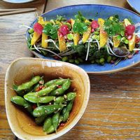 Edamame and Thai salad at Carnaval in Javea