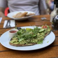 Vegan avocado toast at Le Pain Quotidien - Simon Stevinplein in Bruges
