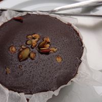 Vegan chocolate cake at Le Pain Quotidien - Simon Stevinplein in Bruges