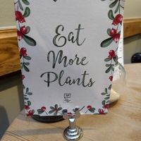 Positive sign on my table at Le Pain Quotidien - Simon Stevinplein in Bruges