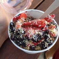 some delicious dragon fruit bowl at SunLife Organics in Manhattan Beach