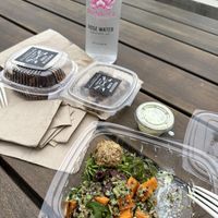 Rose water, cookie dough bites and quinoa salad😄 at SunLife Organics in Manhattan Beach