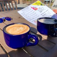 Chai tea & a “dirty” chai  at Bunkhouse Coffee Bar in Jensen Beach
