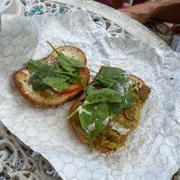 Breakfast sandwich, excellent. Too bad they only had one left :( at Bunkhouse Coffee Bar in Jensen Beach