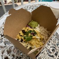 Southwest rice bowl, good and filling. at Bunkhouse Coffee Bar in Jensen Beach