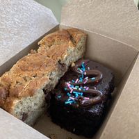 Banana bread and chocolate fudge brownie   at Bunkhouse Coffee Bar in Jensen Beach