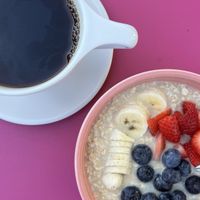 Oatmeal, dark drip coffee  at Bunkhouse Coffee Bar in Jensen Beach