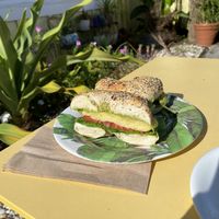 Everything Bagel Sandwich   at Bunkhouse Coffee Bar in Jensen Beach