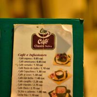 Part of the coffee menu at Oasis Nelva Cafe Creperie in Havana