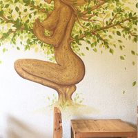 Interior art at Malaika in Tenerife