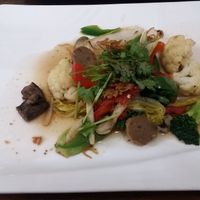 Mixed veg with 'meat' at Master Ruma Happy Golden Age in Phnom Penh