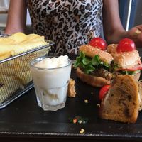 Burger and seitan at La Petite Cuillère in Nancy