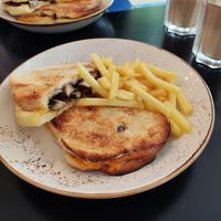 Mushroom and cheese toastie at Boston Tea Party in Bath
