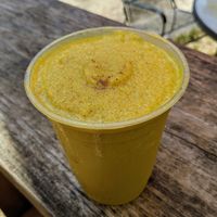 golden mylkshake. at Curcuma in Austin