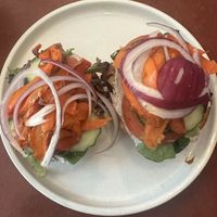Carrot lox bagel  at Fancy Plants Cafe in Chicago