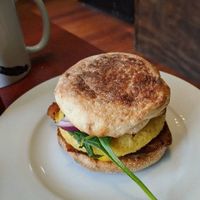Breakfast sandwich at Fancy Plants Cafe in Chicago