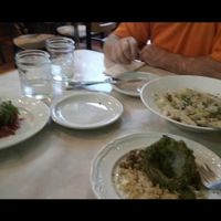 Atichoke with lentils, rice balls, and penne at Fancy Plants Cafe in Chicago