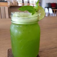 Basil lemonade 🍋 at La Raiz de la Tierra in Ixtapa