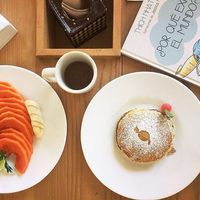 Hot cakes   at La Raiz de la Tierra in Ixtapa