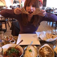 me getting my naan on  at Aroma in Napa