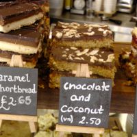 Chocolate & Coconut slice (vegan) at Boston Tea Party in Bristol