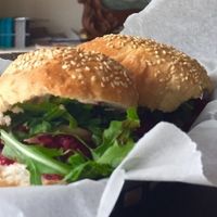 Beetroot sliders at Johnny Mack's Vegan Family Diner in Preston
