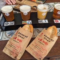 Great banh my withe beers from 7 Bridges at Hoi Banh My Chay - Food Stall in Hoi An
