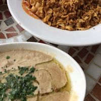 Fuul bal tahin & large Koshary  at Koshari Ahl Kairo in Munich