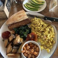 Vegan brunch with extra avocado  at Cafe Culture in Koh Tao