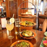 everything began except the dish on top - that one is vegetarian. at Senor Tapas in Mallorca
