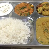 180 veg thali plate. at Indian Rasoi in Pattaya