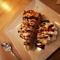 Carrot cake at La Huella Vegana in Alcala De Henares