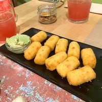 Croquetas de mijo con zanahoria  at La Huella Vegana in Alcala De Henares