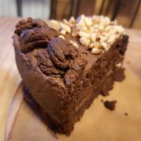 Chocolate +  wallnut cake at La Huerta de Almeria - Malasaña in Madrid