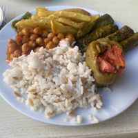 Potatoes, chickpeas, sarma, stuffed pepper, and rice   at Meryem Ana Manti ve Gozleme Evi in Marmaris