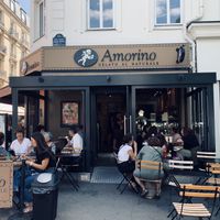 A tiny corner location with outdoor dining.   at Amorino - Gaité in Paris