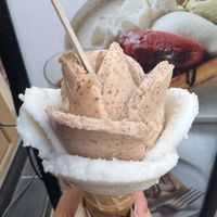 Vegan almond and lemon sorbet   at Amorino -  Abbesses in Paris