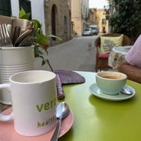 Chai latte with almond milk  at Verdeteja in Mallorca