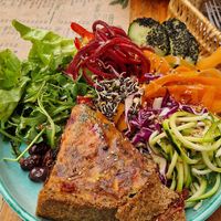 Quiche mit Salat at Verdeteja in Mallorca