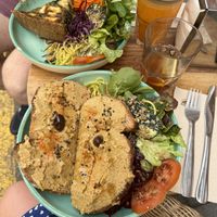 Hummus bread   at Verdeteja in Mallorca