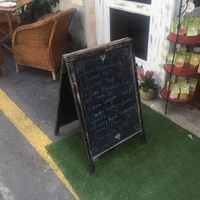 Menu board at Verdeteja in Mallorca