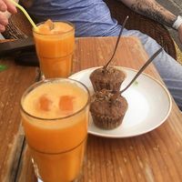 Juice and cakes  at Verdeteja in Mallorca