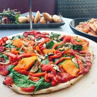 Vegetarian Pizza at Cracked Pepper Restaurant in Frankston