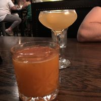 The drinks: spicy tequila with carrot (cactus shade) and a gin, ginger, lemongrass drink we can’t remember the name of at Pet Shop in Jersey City