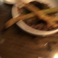 Sorry this is blurry, I swear I wasn’t that drunk - this was the portobello mushroom with quinoa and tempura asparagus at Pet Shop in Jersey City