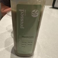 Lattes are premade   at Aria Hotel - Pressed Juicery in Las Vegas