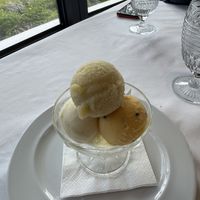 Sorbets! Pineapple, apple, passionfruit. All amazing  at Terra Nostra Hotel Restaurant in Sao Miguel