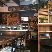 Cozy indoor dining at Elixir in Great Barrington
