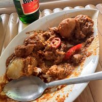 Jackfruit rendang (semi eaten), best dish I’ve had so far!  at Mai3 Veggie Kitchen - Raya Tuban in Kuta