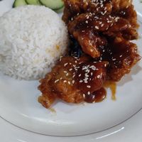 Setas teriyaki con arroz at Mai3 Veggie Kitchen - Raya Tuban in Kuta